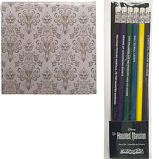 Cakeworthy Disney Haunted Mansion Wallpaper Sticky Notes & Pencils