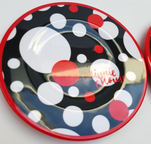 2 x Disney Store Minnie Mouse XOXO Melamine Side Plates