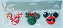 3 x Disneyland Paris Mickey Mouse Christmas Fridge Magnets