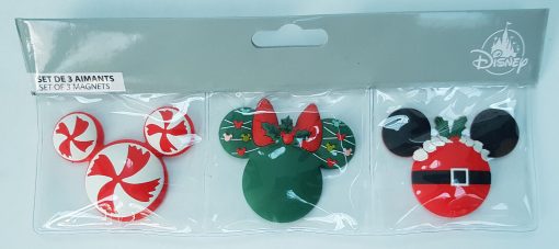 3 x Disneyland Paris Mickey Mouse Christmas Fridge Magnets