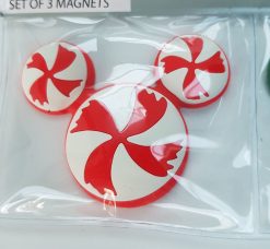 3 x Disneyland Paris Mickey Mouse Christmas Fridge Magnets