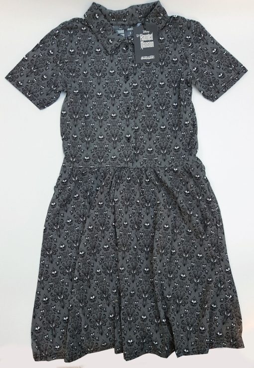 Cakeworthy Disney The Haunted Mansion Wallpaper Button Up Dress