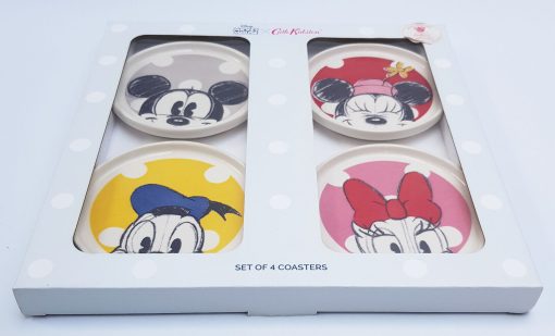 Cath Kidston Disney Mickey Mouse Set Of 4 Coasters Royal Stafford Earthenware