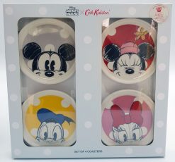 Cath Kidston Disney Mickey Mouse Set Of 4 Coasters Royal Stafford Earthenware