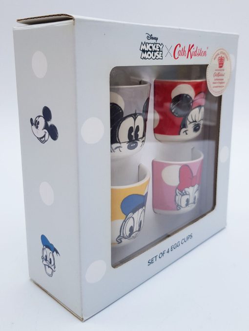 Cath Kidston Disney Mickey Mouse Set Of 4 Egg Cups Royal Stafford Earthenware