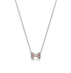 Chamilia Disney Minnie Mouse Bowtique Genuine Silver & Swarovski Bow Necklace