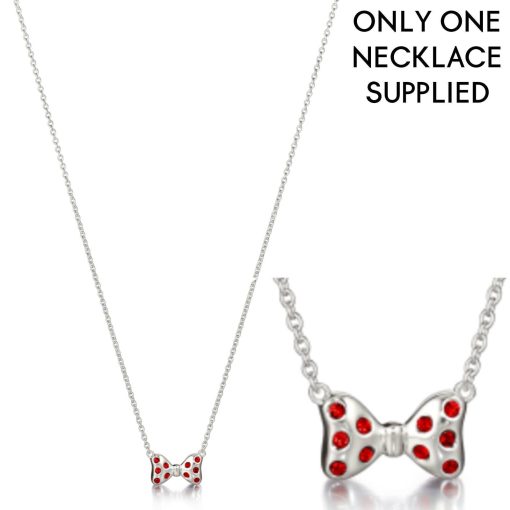 Chamilia Disney Minnie Mouse Bowtique Genuine Silver & Swarovski Bow Necklace