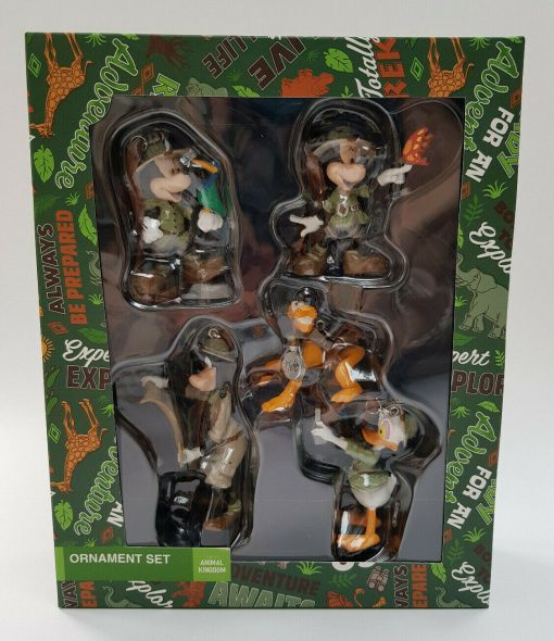 Disney Animal Kingdom Safari Figurines Christmas Tree Decoration Set