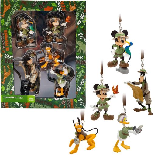 Disney Animal Kingdom Safari Figurines Christmas Tree Decoration Set