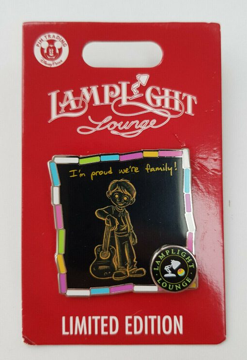 Disney Coco Lamplight Lounge Miguel Pin Trading Badge Limited Edition