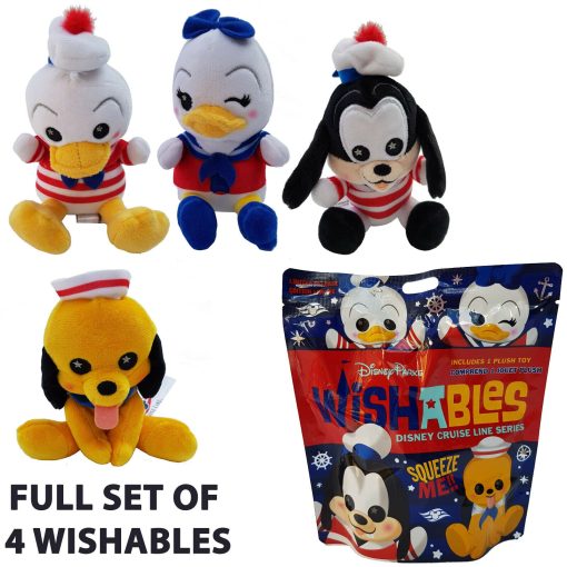 Disney Cruise Line Set Of 4 Wishables Micro Plush Soft Toy Donald