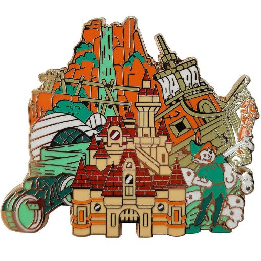 Disney D23 Exclusive Shanghai Around The World Of Parks Pin Trading Badge