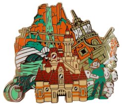 Disney D23 Exclusive Shanghai Around The World Of Parks Pin Trading Badge