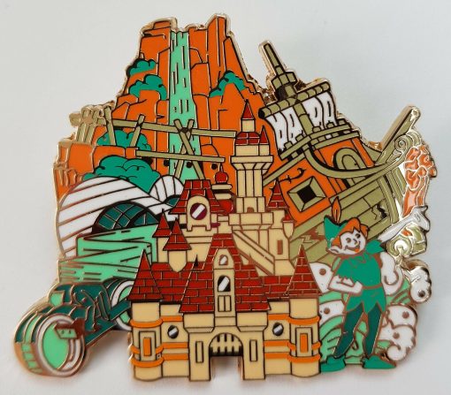 Disney D23 Exclusive Shanghai Around The World Of Parks Pin Trading Badge