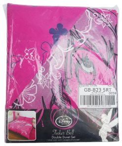 Disney Fairies Tinker Bell Pink Double Duvet Cover Bedding Set