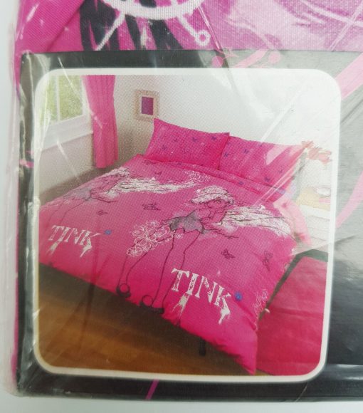 Disney Fairies Tinker Bell Pink Double Duvet Cover Bedding Set