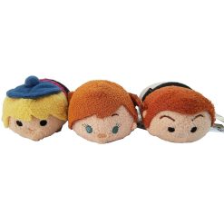 Disney Frozen Mini Tsum Tsum Anna Hans & Kristoff Plush Soft Toy Bundle