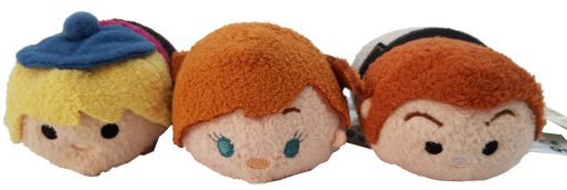 Disney Frozen Mini Tsum Tsum Anna Hans & Kristoff Plush Soft Toy Bundle