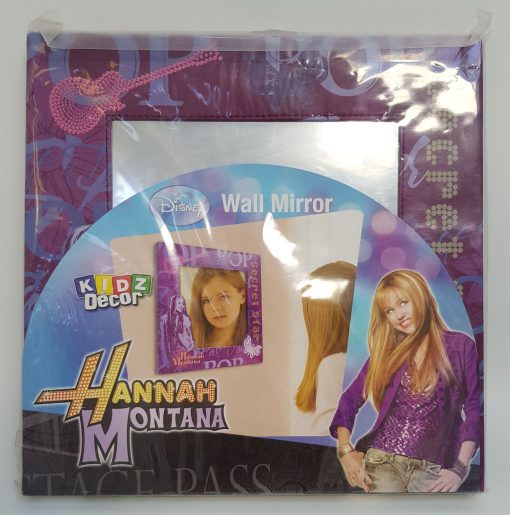 Disney Hannah Montana Mirror Purple Square Frame Wall Mounted Kidz Decor