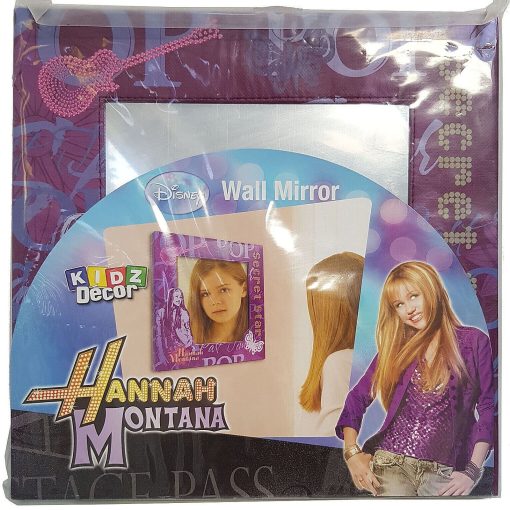 Disney Hannah Montana Mirror Purple Square Frame Wall Mounted Kidz Decor