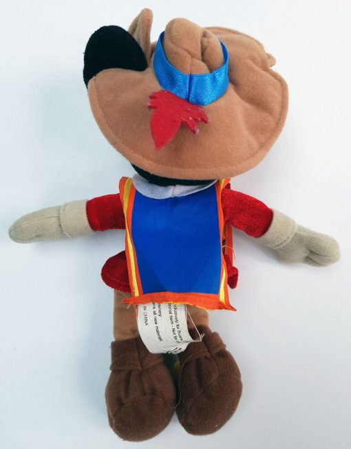 Disney Mickey Mouse Three Musketeers Dartagnan Plush Beanie Bean Vintage Toy 8"