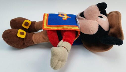 Disney Mickey Mouse Three Musketeers Dartagnan Plush Beanie Bean Vintage Toy 8"