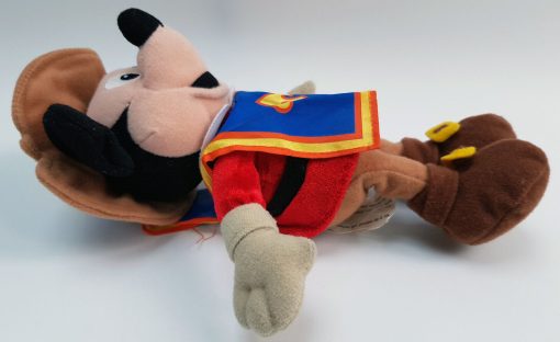 Disney Mickey Mouse Three Musketeers Dartagnan Plush Beanie Bean Vintage Toy 8"