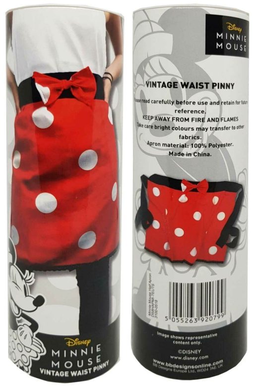 Disney Minnie Mouse Red Spot Vintage Waist Pinny Baking Apron