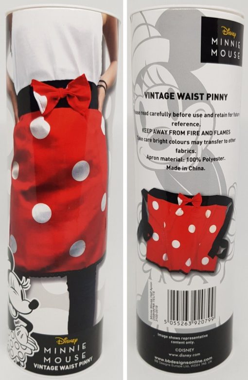 Disney Minnie Mouse Red Spot Vintage Waist Pinny Baking Apron