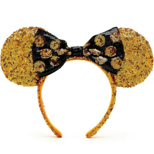 Disney Orange Sequin Halloween Minnie Mouse Ears