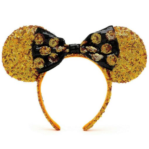 Disney Orange Sequin Halloween Minnie Mouse Ears