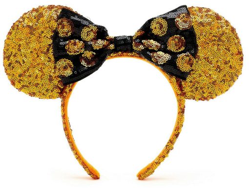 Disney Orange Sequin Halloween Minnie Mouse Ears