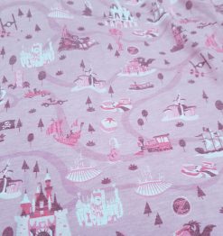 Disney Parks Attractions Rides AOP Pink Polo T-Shirt Top Adults XXL