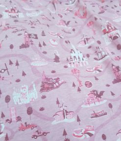 Disney Parks Attractions Rides AOP Pink Polo T-Shirt Top Adults XXL