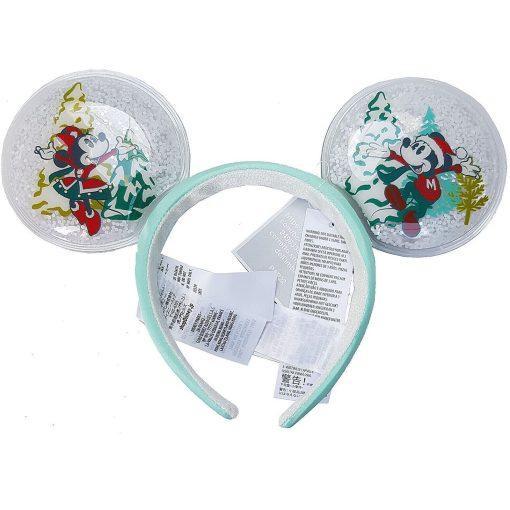 Disney Parks Christmas Snow Globe Mickey & Minnie Mouse Ears