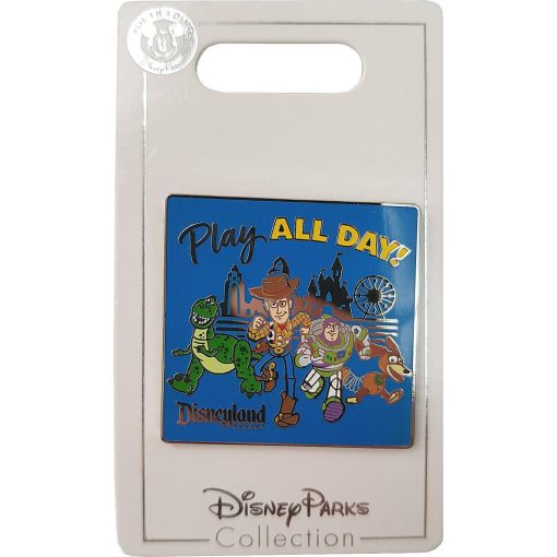 Disney Parks Disneyland Toy Story Play All Day Pin Trading Badge