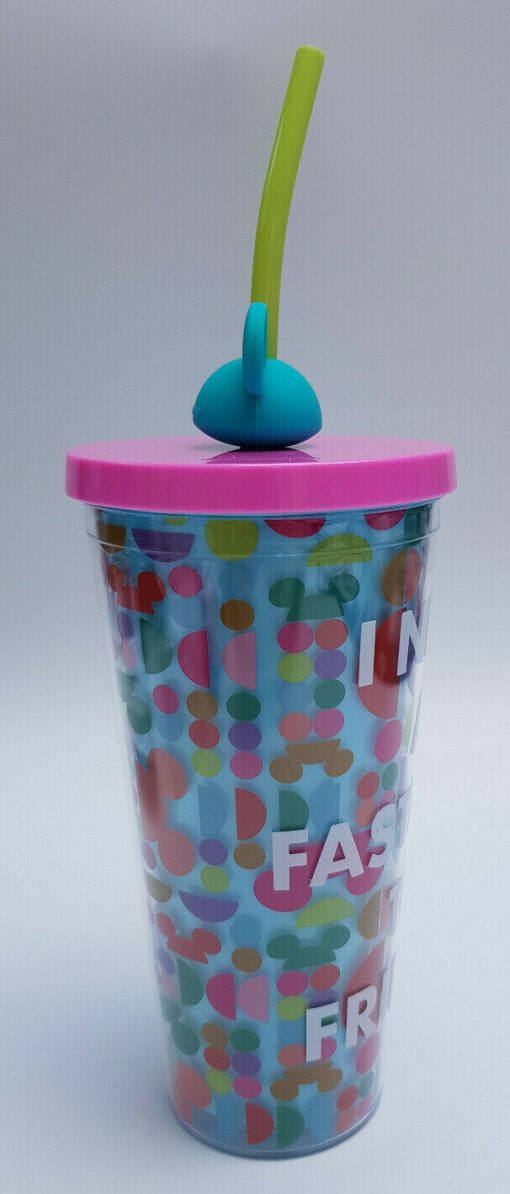 Disney Parks Fastpass To Friday Tumbler Travel Cup With Mickey Mouse Straw