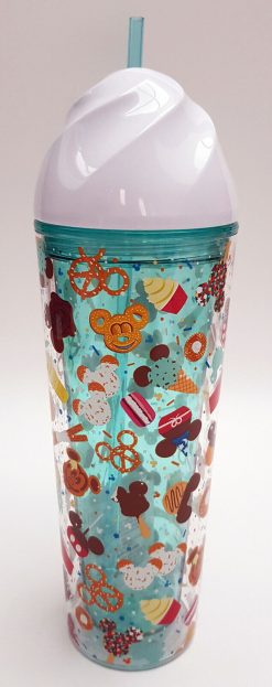 Disney Parks Food Icons Tumbler Travel Cup & Straw