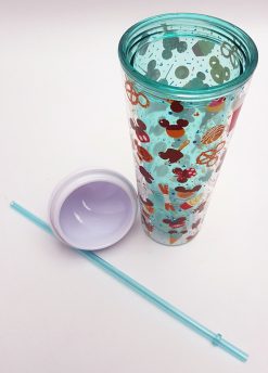 Disney Parks Food Icons Tumbler Travel Cup & Straw