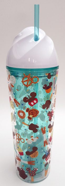 Disney Parks Food Icons Tumbler Travel Cup & Straw