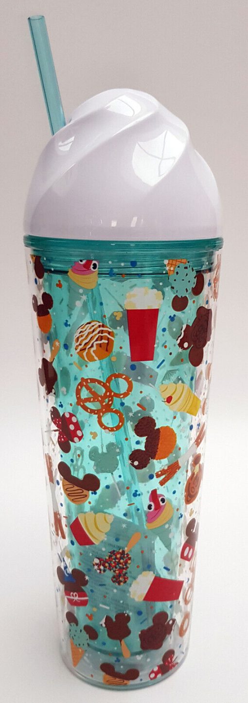 Disney Parks Food Icons Tumbler Travel Cup & Straw