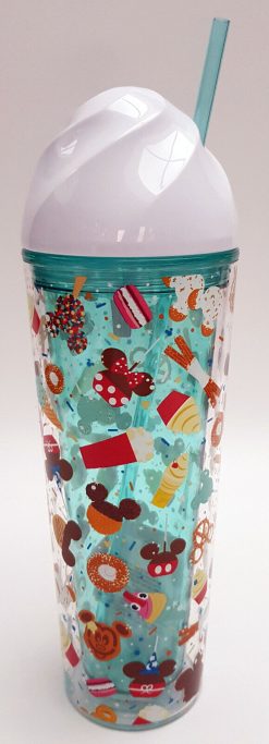 Disney Parks Food Icons Tumbler Travel Cup & Straw