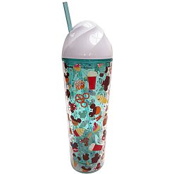 Disney Parks Food Icons Tumbler Travel Cup & Straw