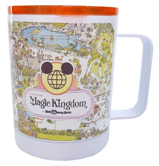 Disney Parks Magic Kingdom 50th Anniversary Vault Map Metal Mug & Lid