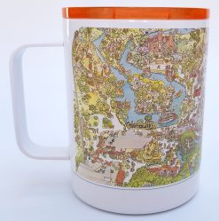 Disney Parks Magic Kingdom 50th Anniversary Vault Map Metal Mug & Lid