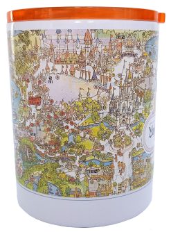 Disney Parks Magic Kingdom 50th Anniversary Vault Map Metal Mug & Lid