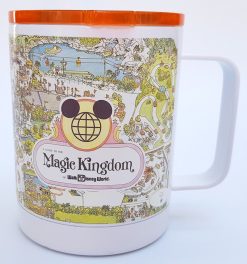 Disney Parks Magic Kingdom 50th Anniversary Vault Map Metal Mug & Lid