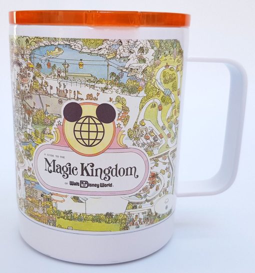 Disney Parks Magic Kingdom 50th Anniversary Vault Map Metal Mug & Lid