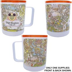 Disney Parks Magic Kingdom 50th Anniversary Vault Map Metal Mug & Lid