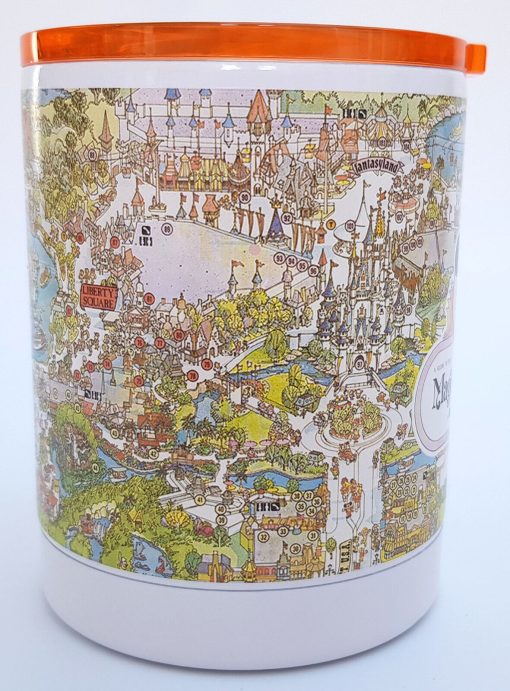 Disney Parks Magic Kingdom 50th Anniversary Vault Map Metal Mug & Lid